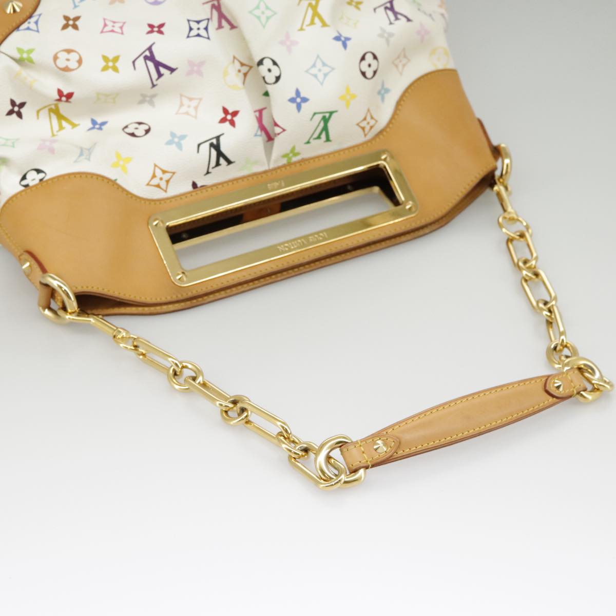 Louis Vuitton Judy White Canvas Shoulder Bag (Pre-Owned)