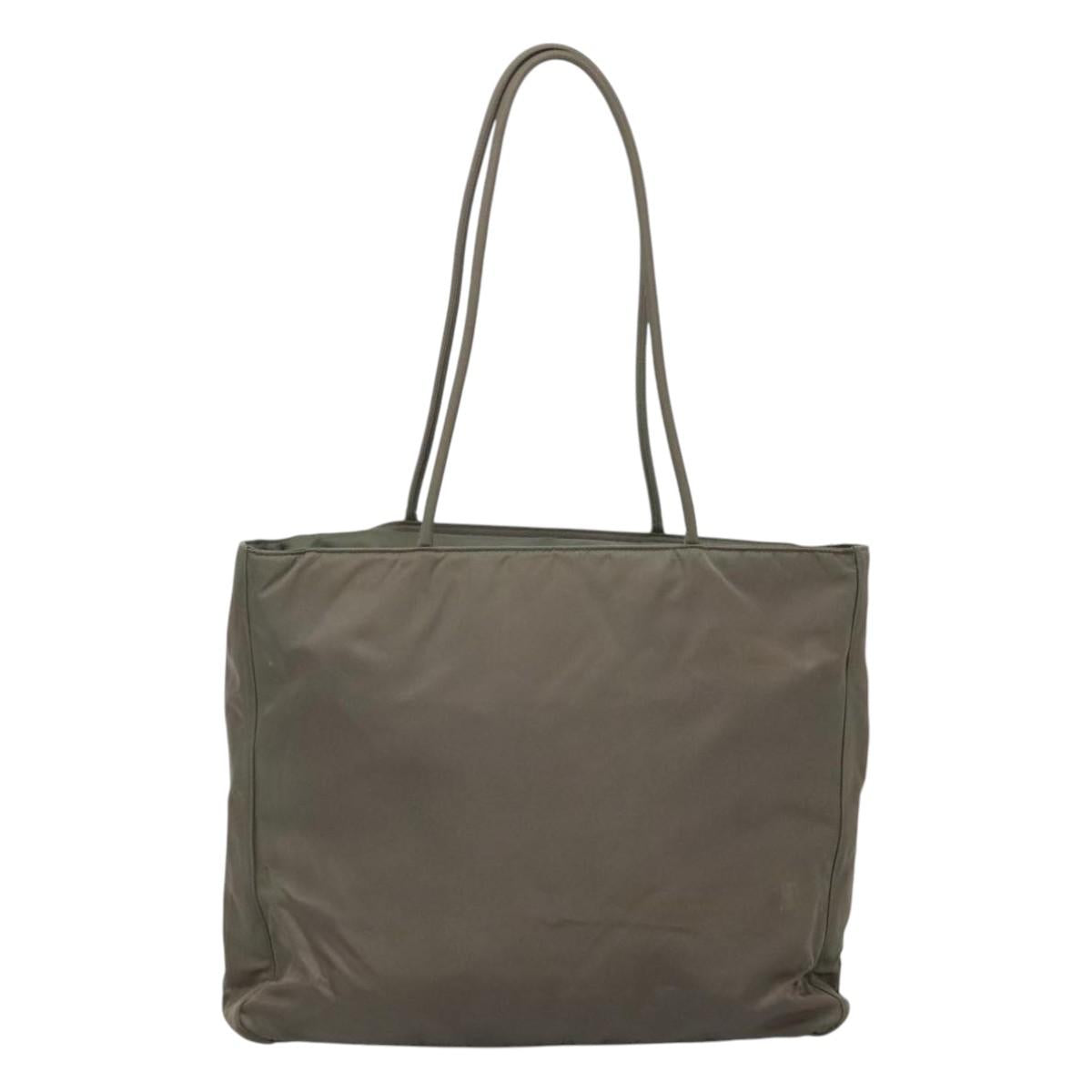Prada Shopping Khaki Synthetic Tote Bag (Pre-Owned)