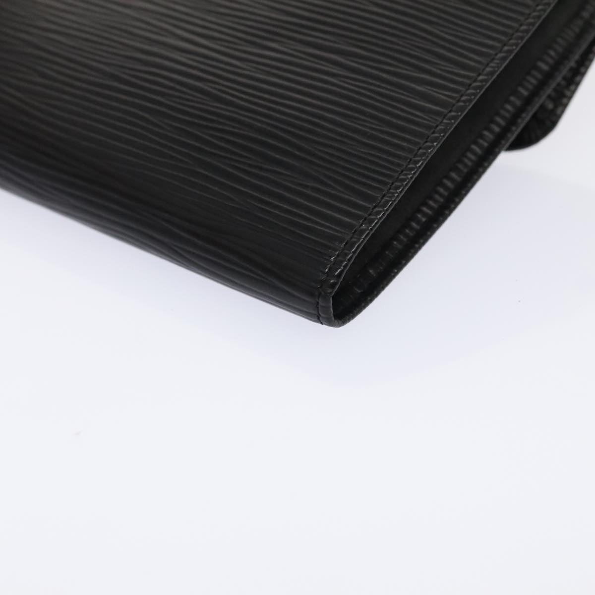 Louis Vuitton Rouleau Black Leather Clutch Bag (Pre-Owned)