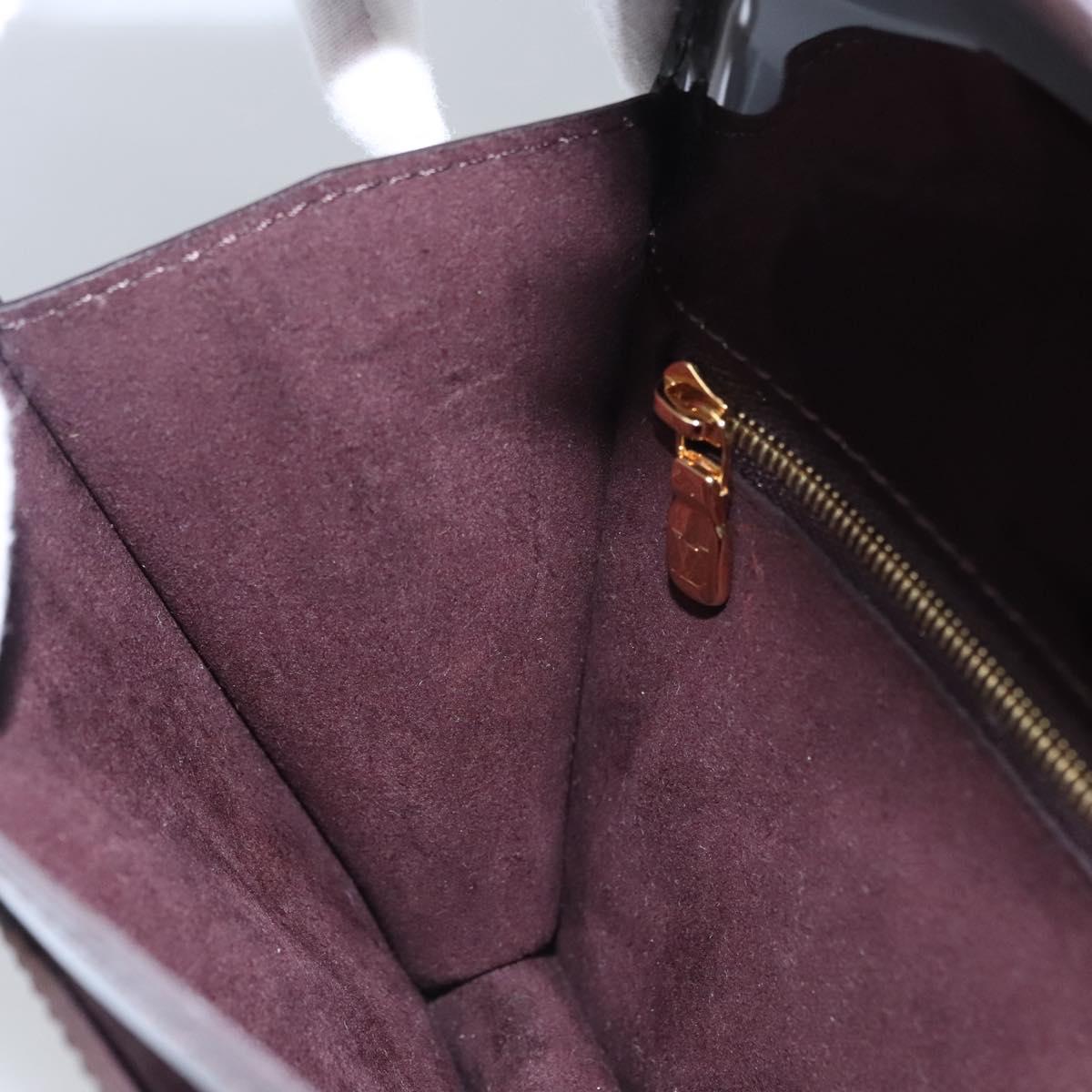Louis Vuitton Monceau Burgundy Patent Leather Handbag (Pre-Owned)
