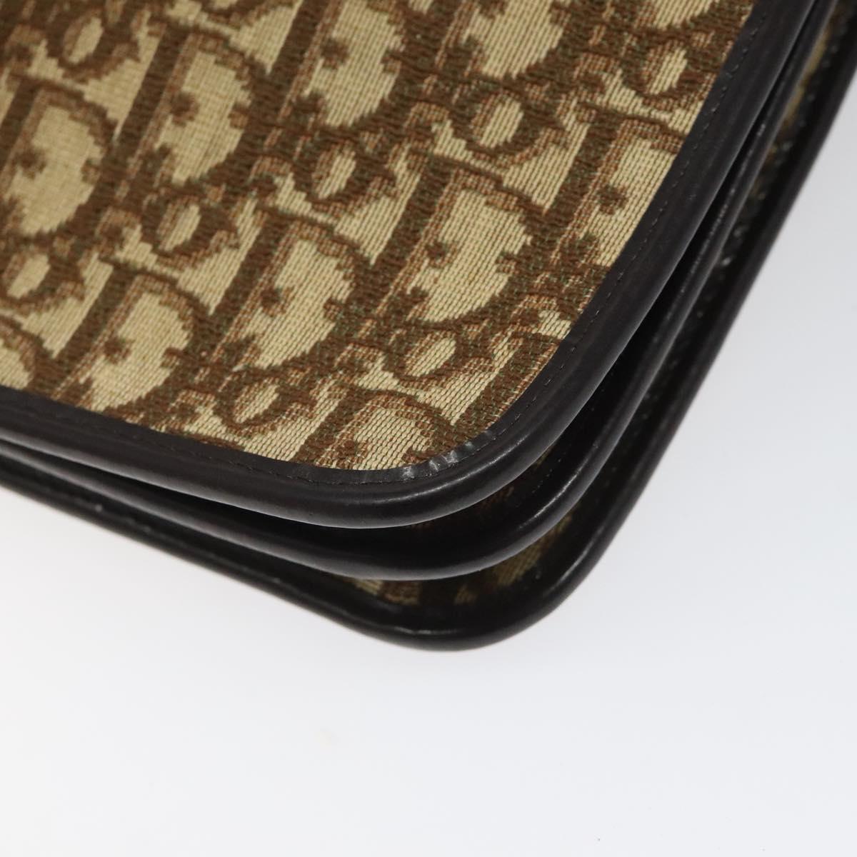 Dior Trotteur Brown Canvas Shoulder Bag (Pre-Owned)