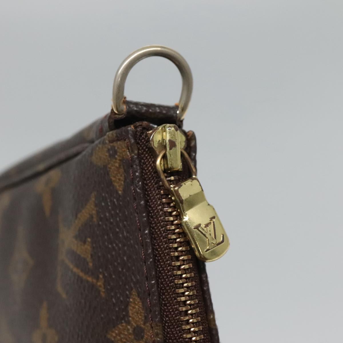 Louis Vuitton Pochette Accessoire Brown Canvas Clutch Bag (Pre-Owned)