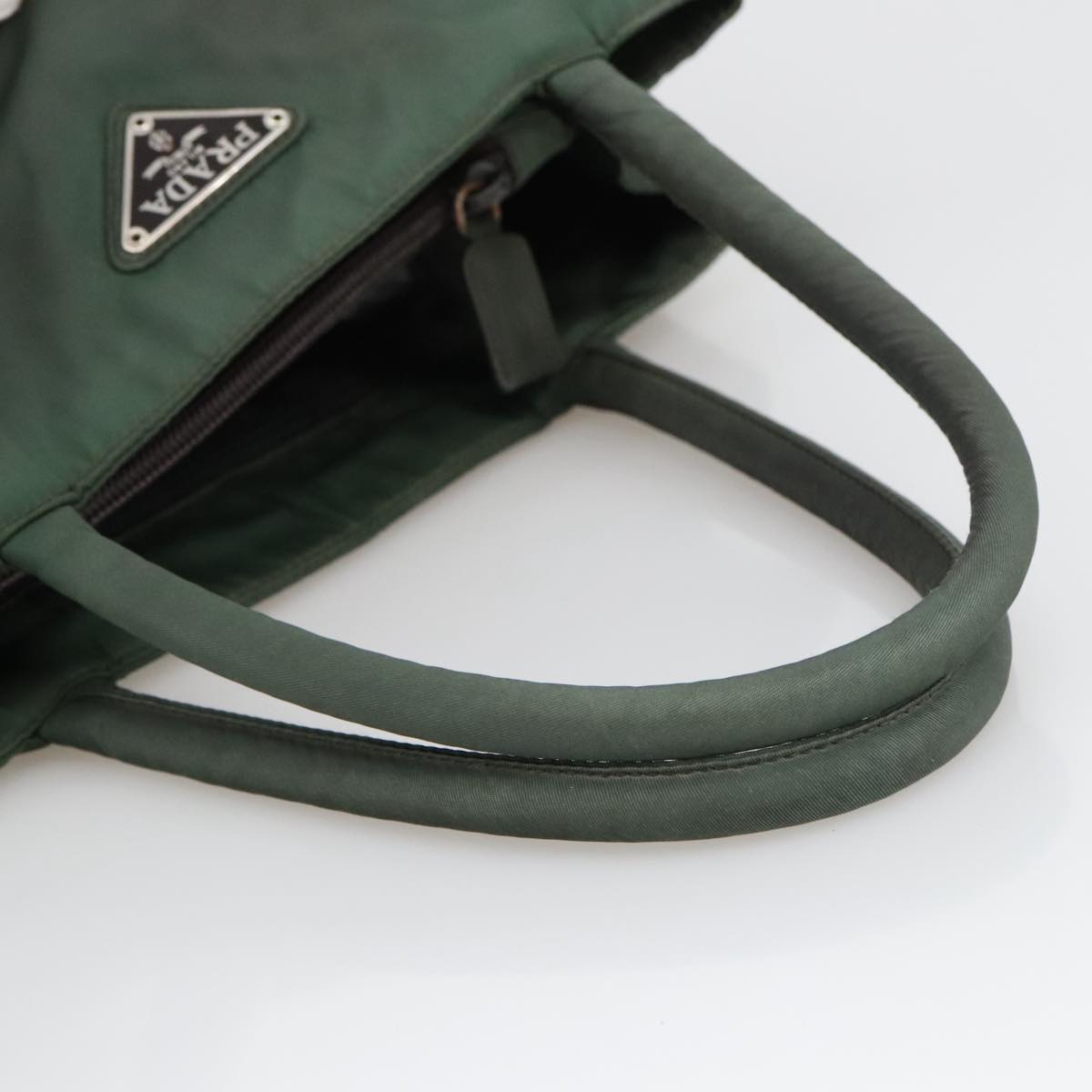 Prada Tessuto Green Synthetic Handbag (Pre-Owned)