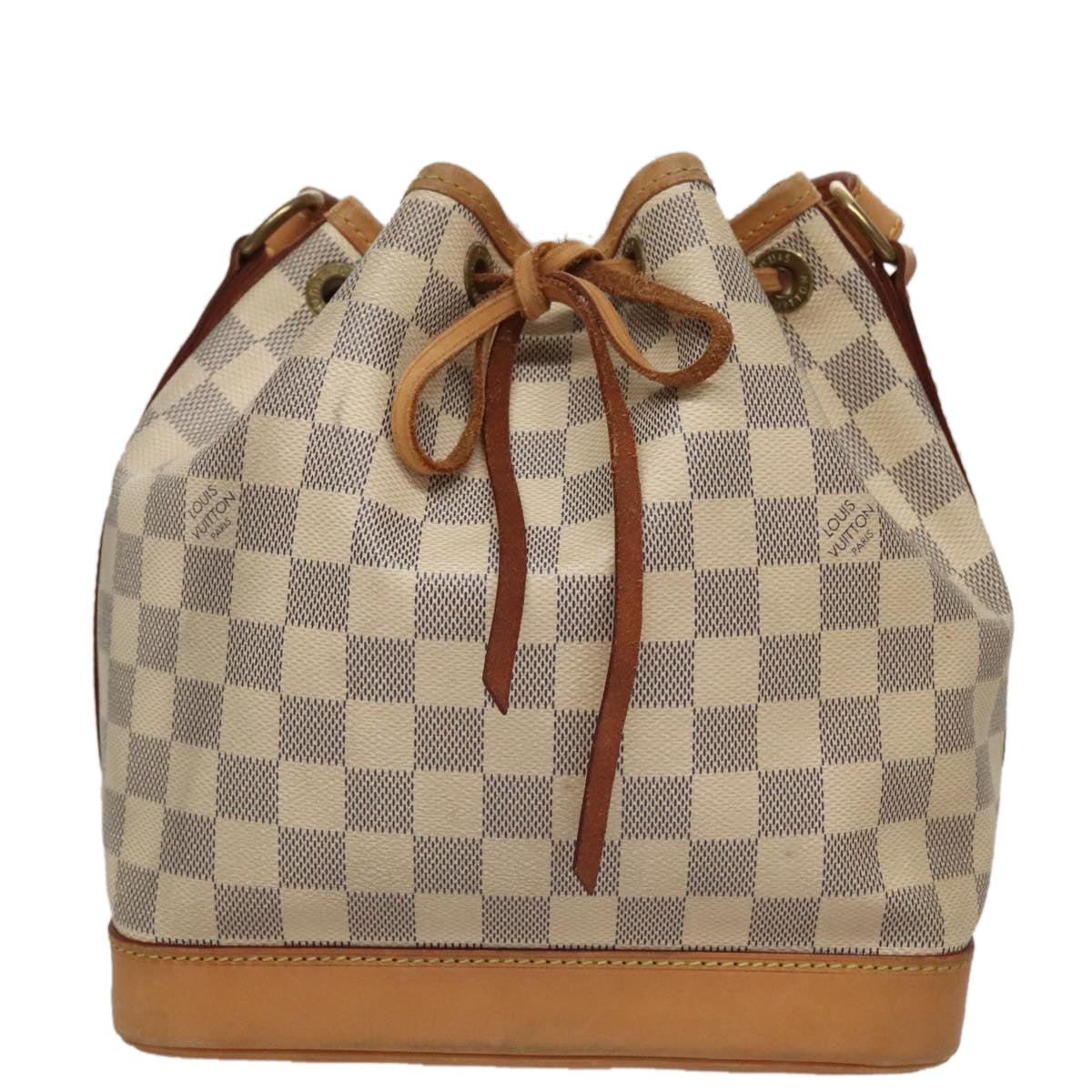 Louis Vuitton Noé White Canvas Shoulder Bag (Pre-Owned)