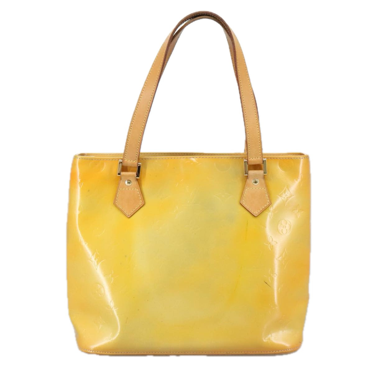 Louis Vuitton Houston Yellow Patent Leather Handbag (Pre-Owned)