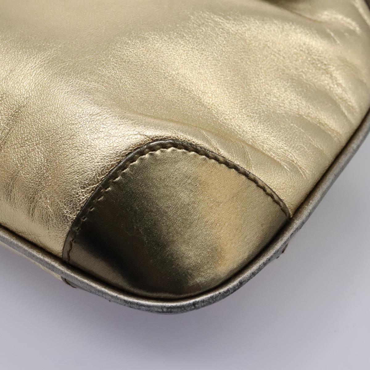 Gucci Jackie Vintage Gold Leather Shoulder Bag (Pre-Owned)