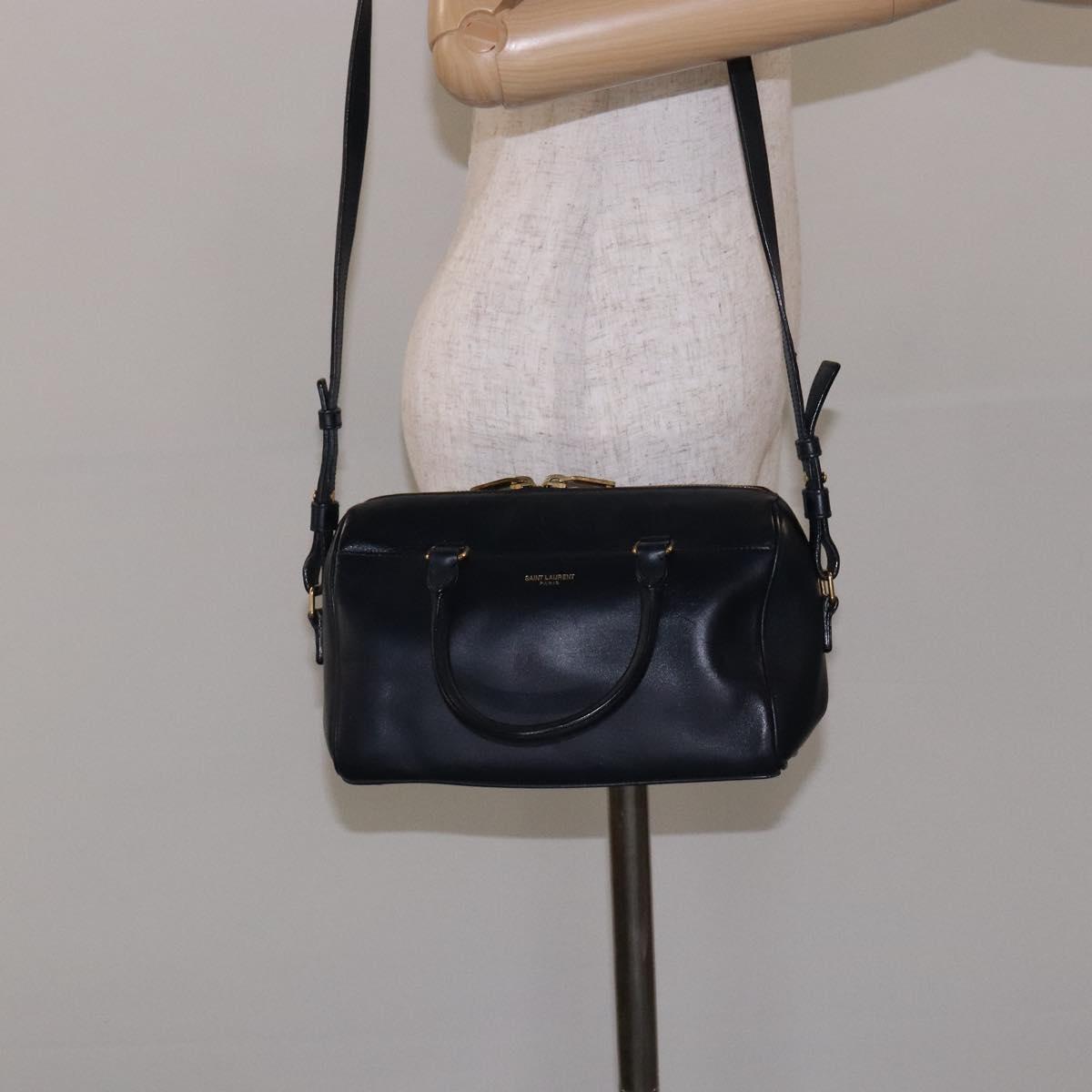 Saint Laurent Baby Duffle Navy Leather Handbag (Pre-Owned)