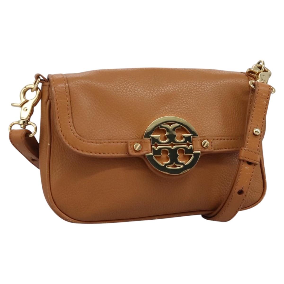 Tory Burch Brown Leather Shoulder Bag (Pre-Owned)
