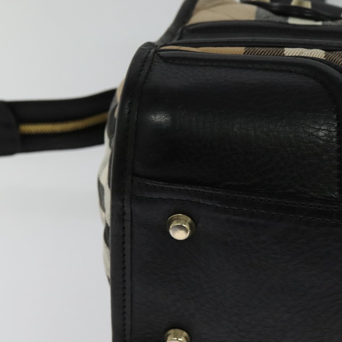 Burberry House Check Beige Canvas Shoulder Bag (Pre-Owned)