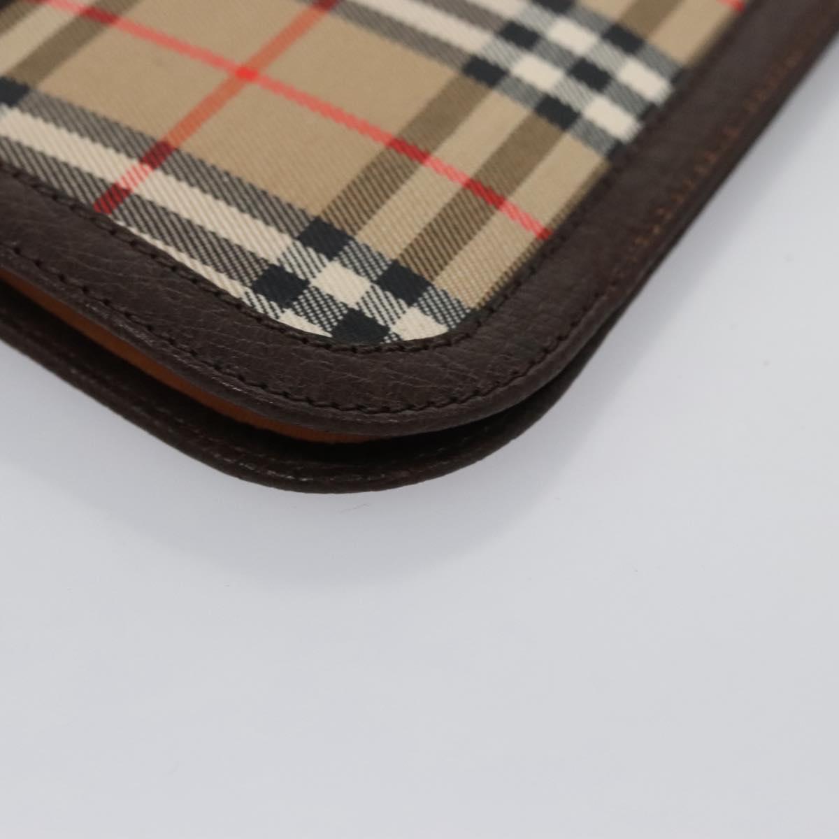 Burberry Nova Check Beige Canvas Wallet (Pre-Owned)
