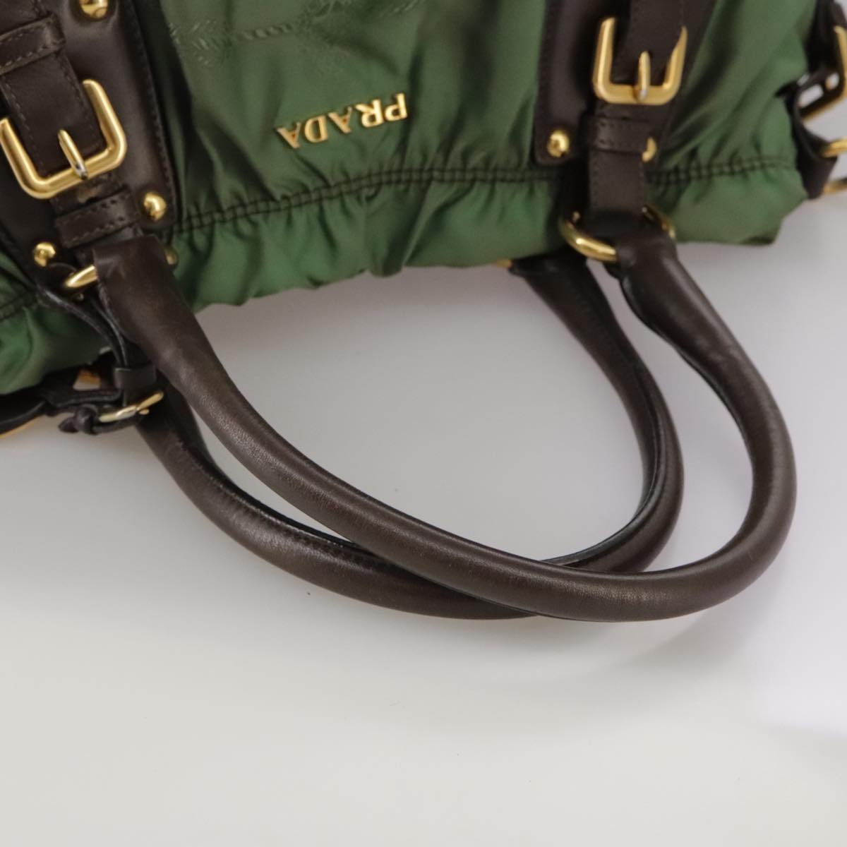 Prada Tessuto Green Synthetic Tote Bag (Pre-Owned)