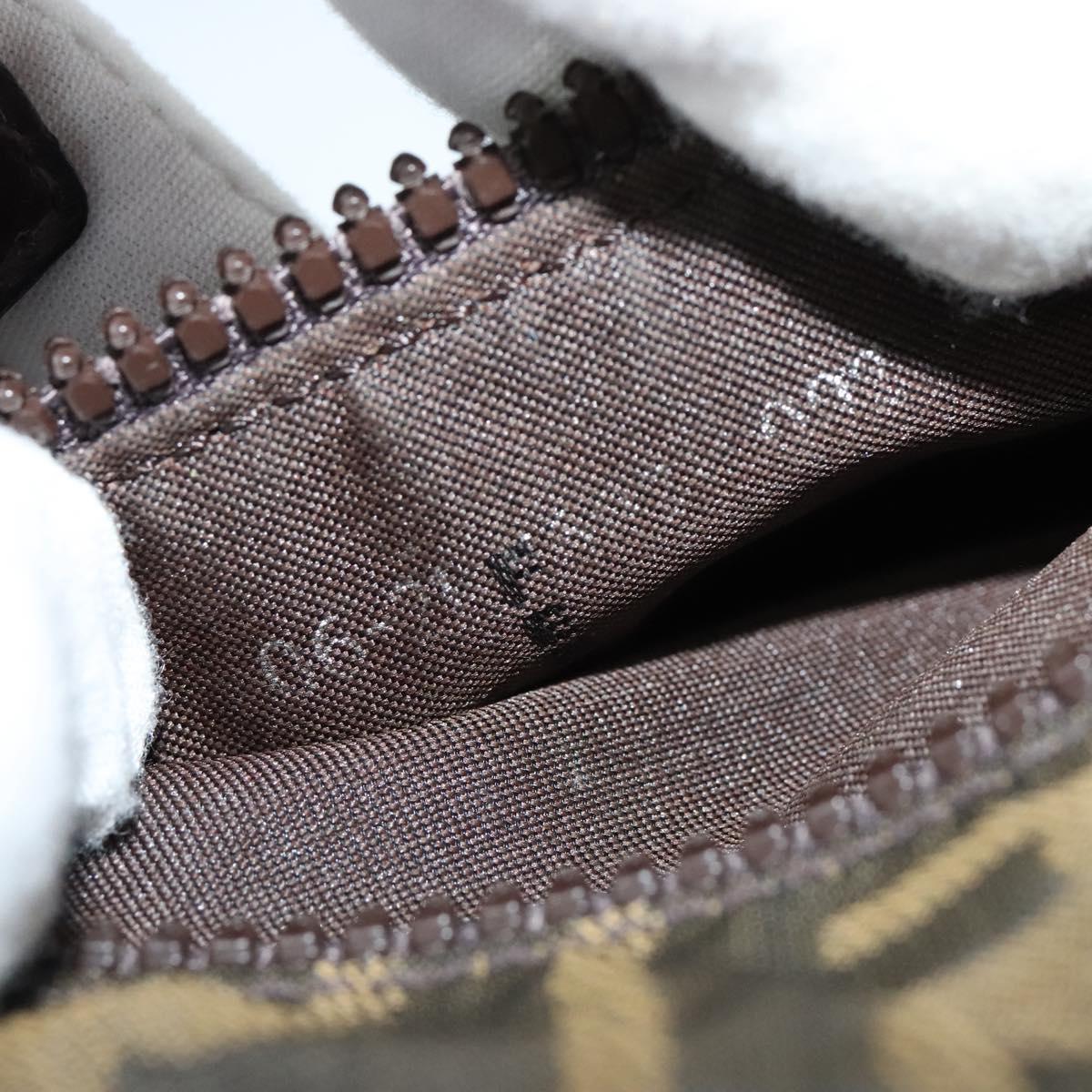 Fendi Zucca Brown Canvas Shoulder Bag (Pre-Owned)