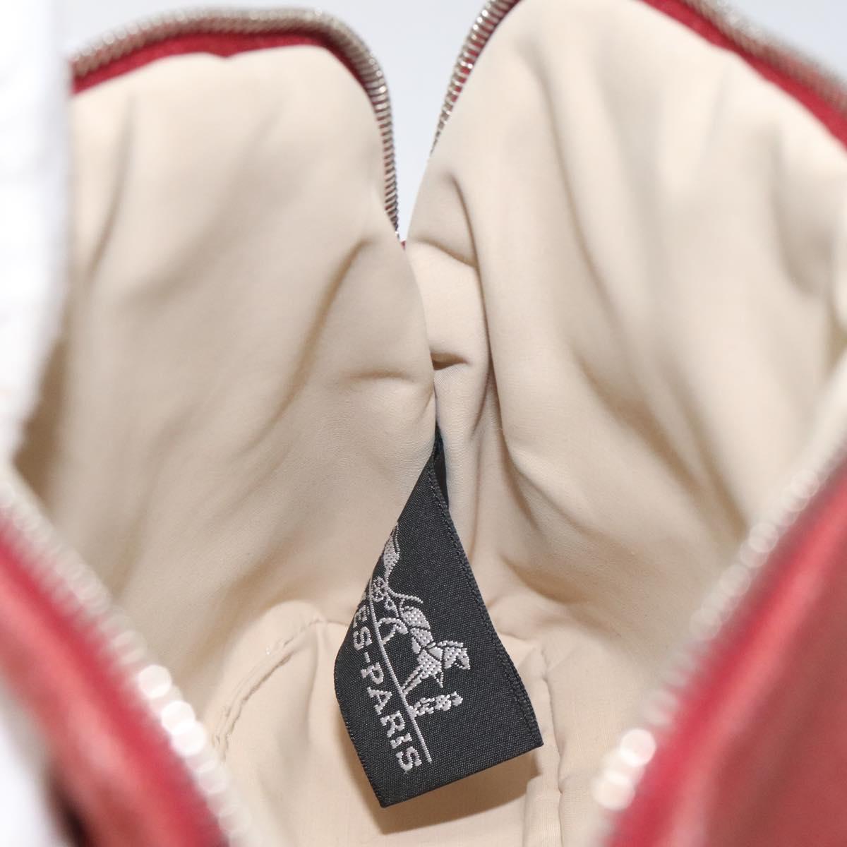 Hermès Bolide Burgundy Canvas Clutch Bag (Pre-Owned)