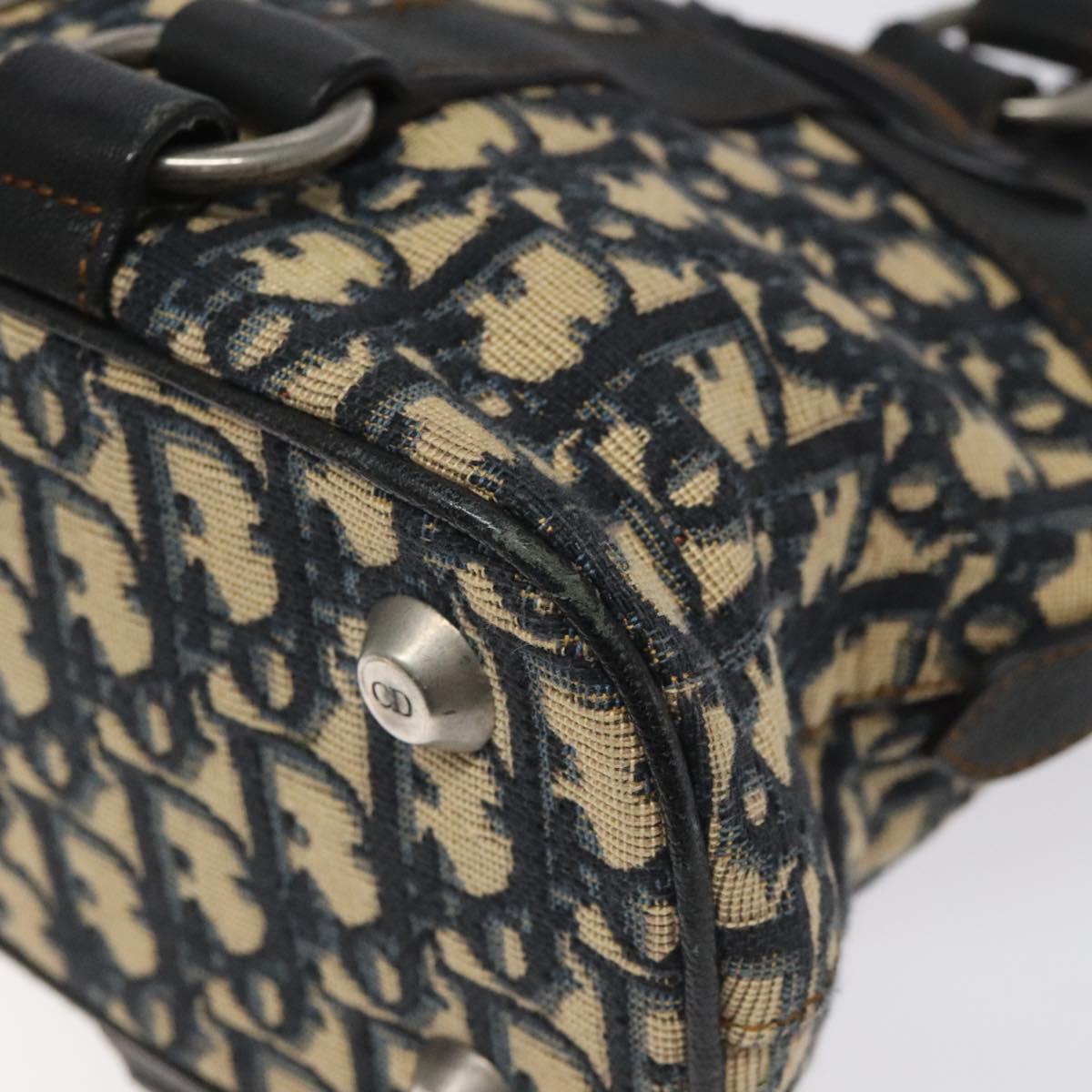 Dior Trotter Navy Canvas Handbag (Pre-Owned)