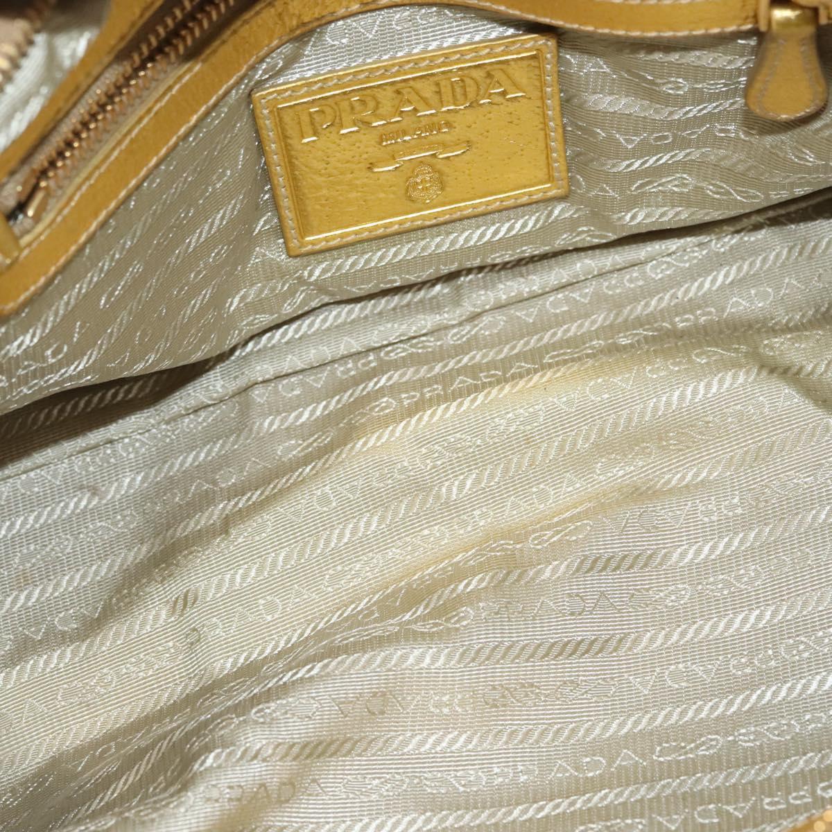 Prada Gold Nylon Shoulder Bag (Pre-Owned)