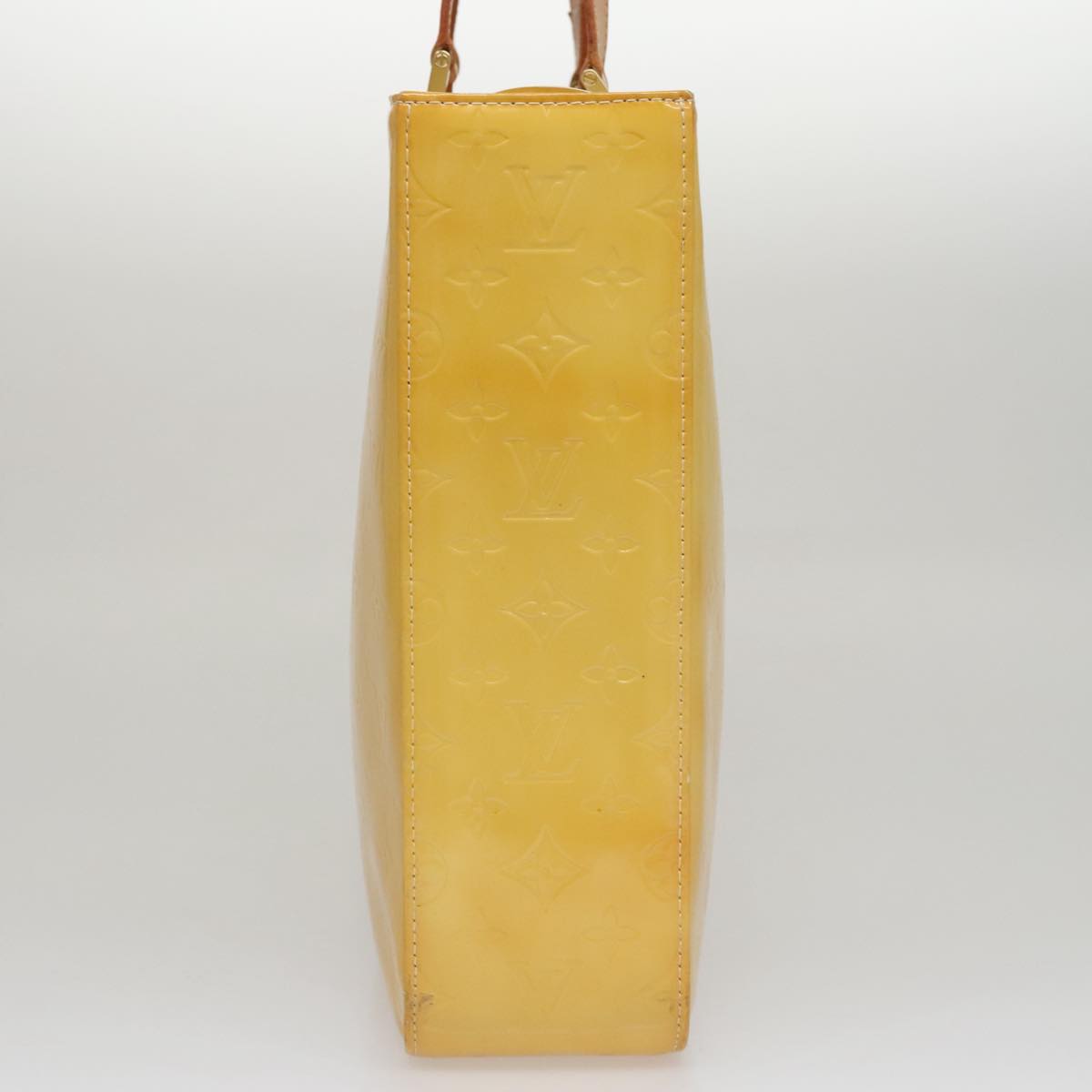 Louis Vuitton Columbus Yellow Patent Leather Tote Bag (Pre-Owned)
