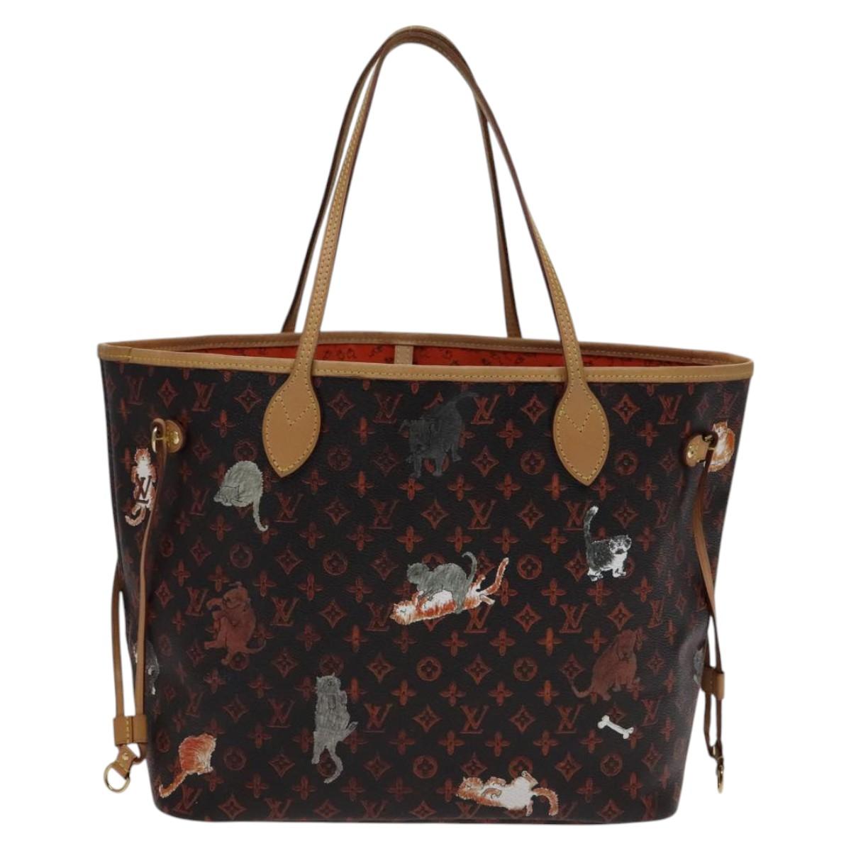 Louis Vuitton Neverfull Mm Black Canvas Tote Bag (Pre-Owned)
