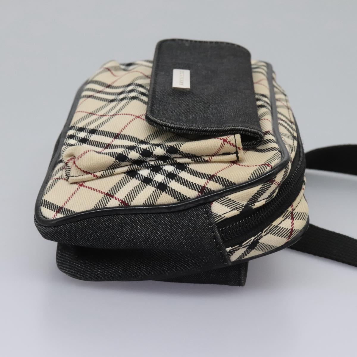 Burberry Nova Check Beige Canvas Shoulder Bag (Pre-Owned)