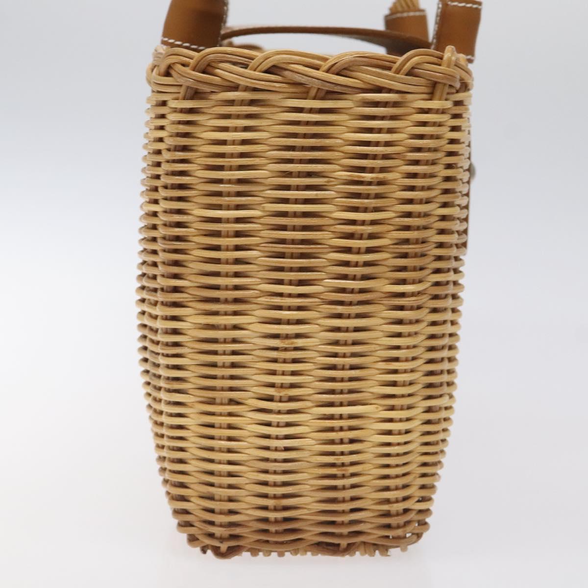 Burberry Beige, Brown Wicker Tote Bag (Pre-Owned)