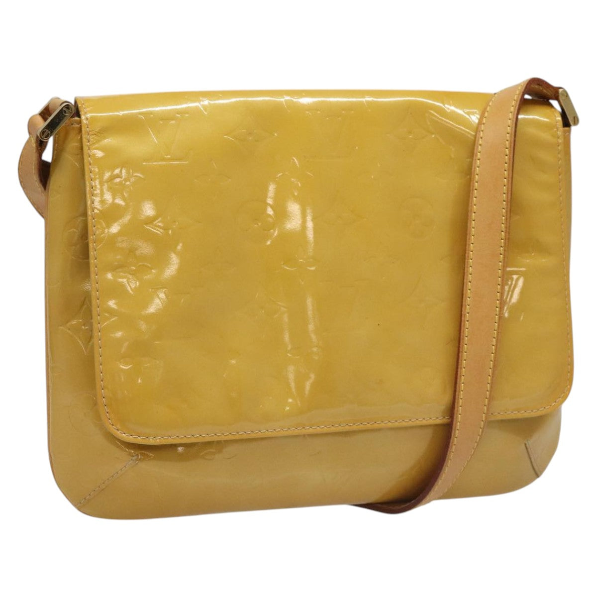 Louis Vuitton Thompson Street Beige Patent Leather Shoulder Bag (Pre-Owned)