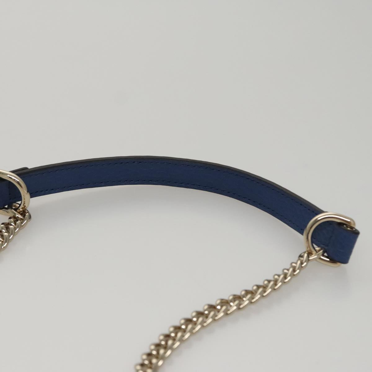 Gucci Interlocking Blue Leather Shoulder Bag (Pre-Owned)