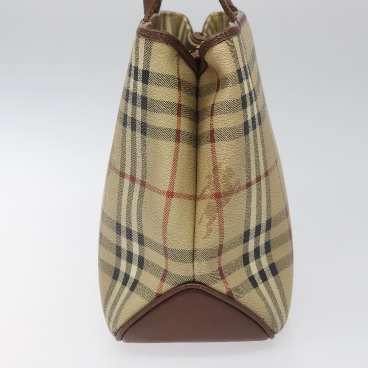 Burberry Haymarket Beige Canvas Handbag (Pre-Owned)