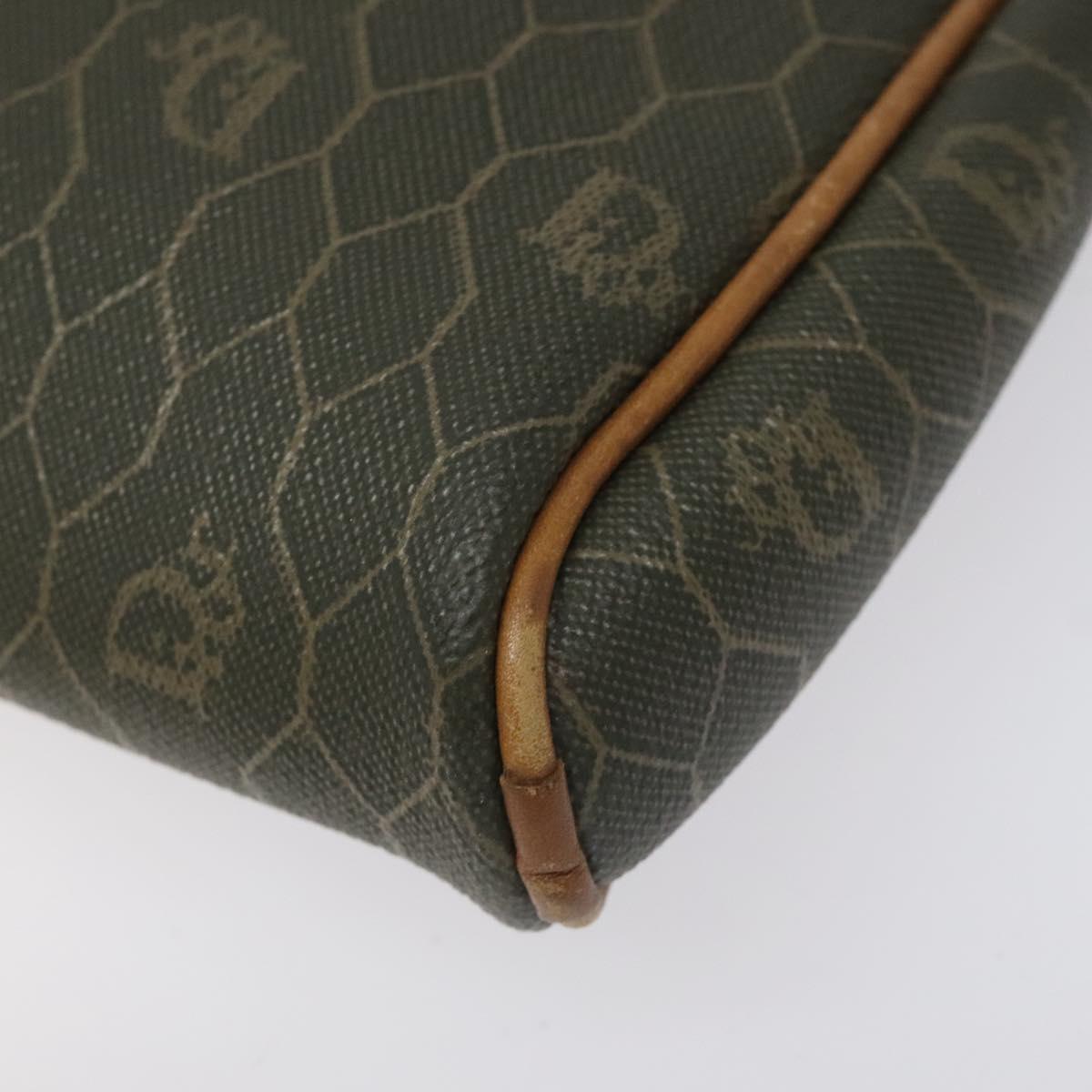 Dior Honeycomb Green Canvas Shoulder Bag (Pre-Owned)