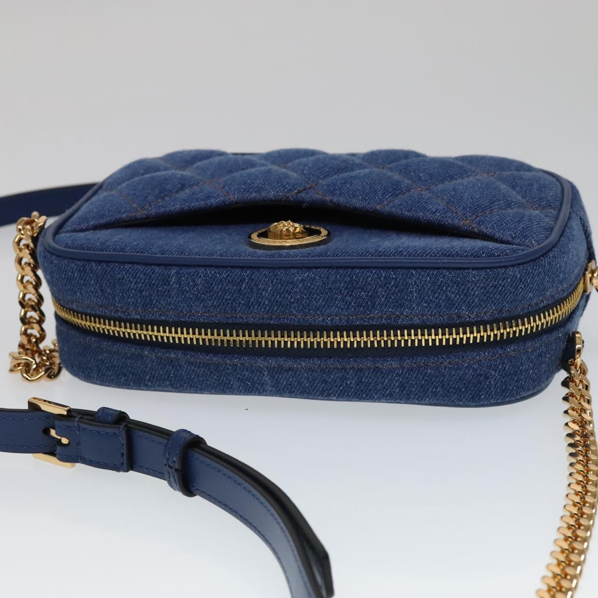 Versace Blue Denim - Jeans Shoulder Bag (Pre-Owned)