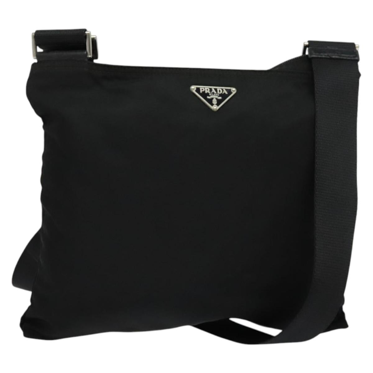 Prada Re-Nylon Black Nylon Shoulder Bag (Pre-Owned)