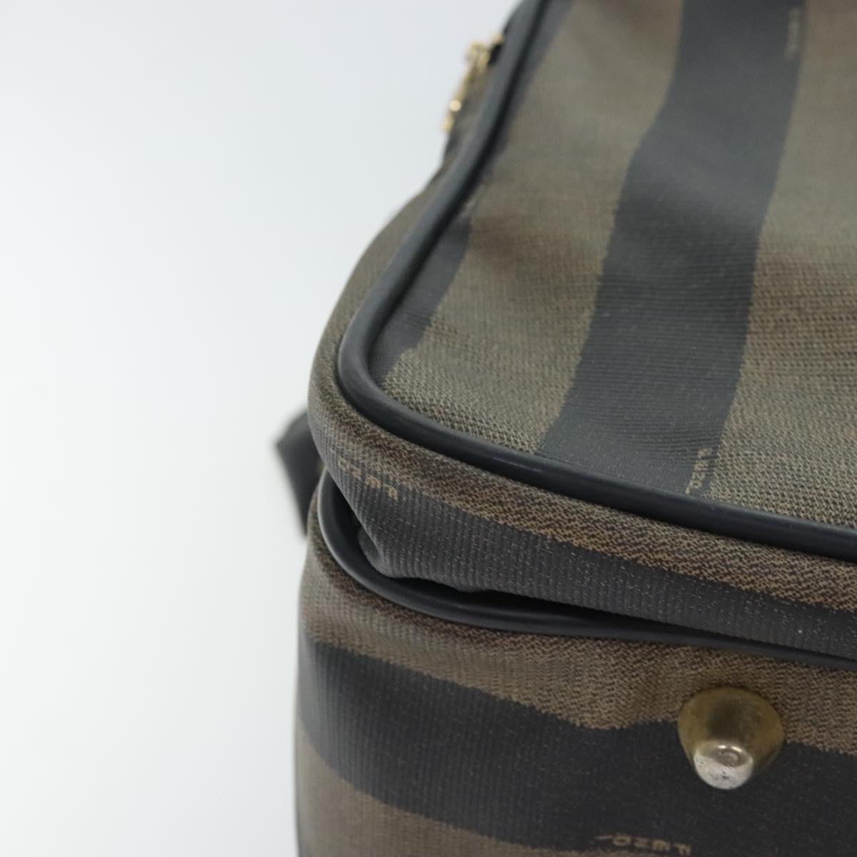 Fendi Pecan Brown Canvas Shoulder Bag (Pre-Owned)