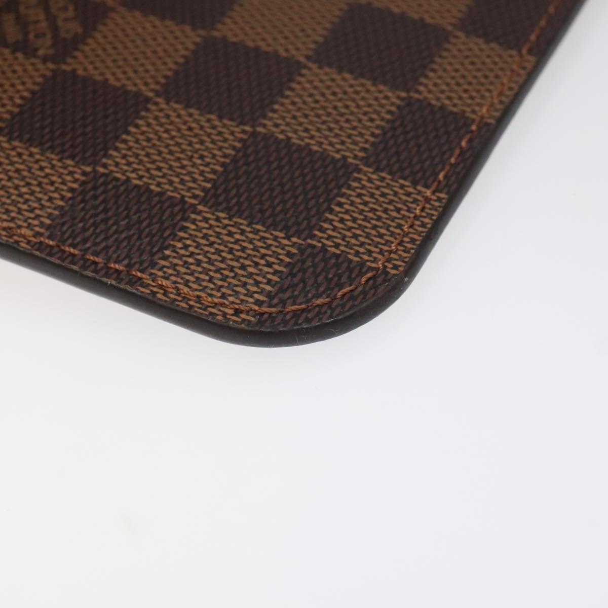 Louis Vuitton Pochette Accessoire Brown Canvas Clutch Bag (Pre-Owned)