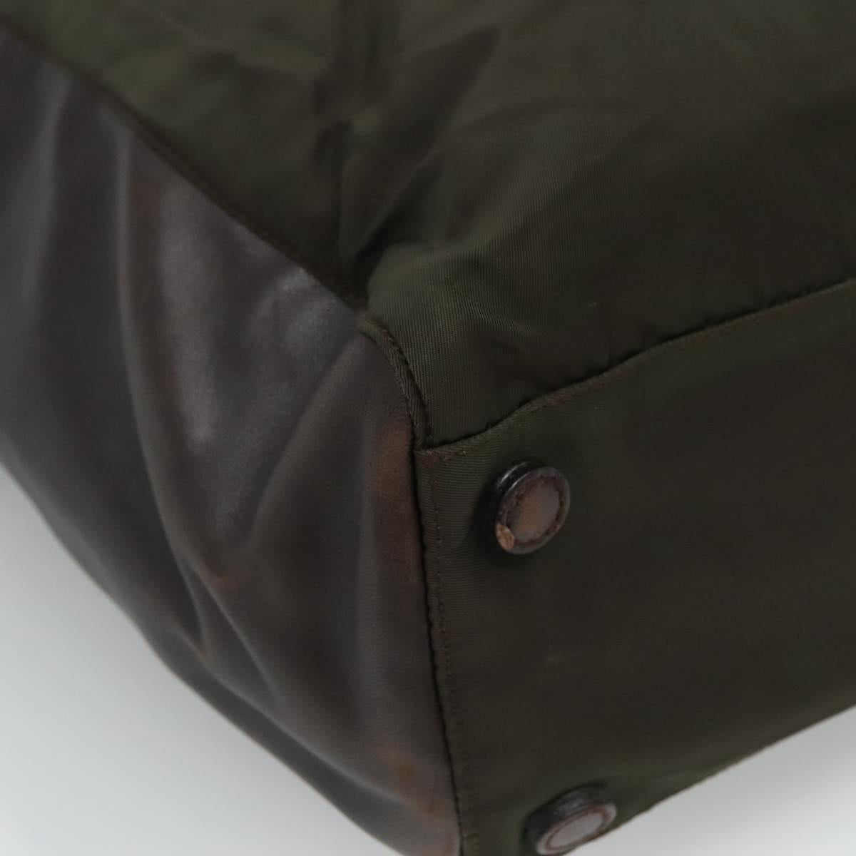 Prada Tessuto Green Synthetic Tote Bag (Pre-Owned)