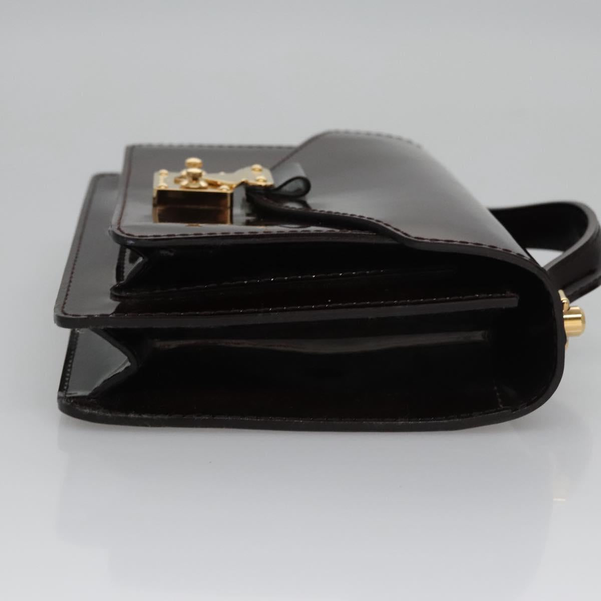 Louis Vuitton Monceau Burgundy Patent Leather Handbag (Pre-Owned)