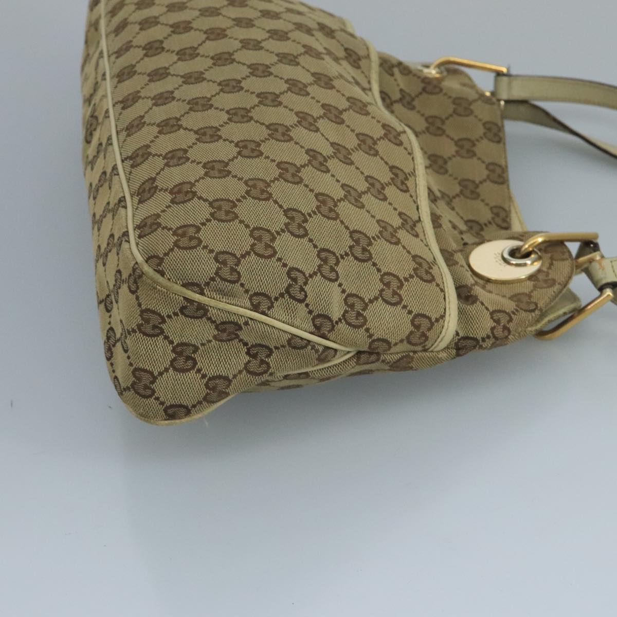 Gucci Gg Canvas Beige Canvas Tote Bag (Pre-Owned)