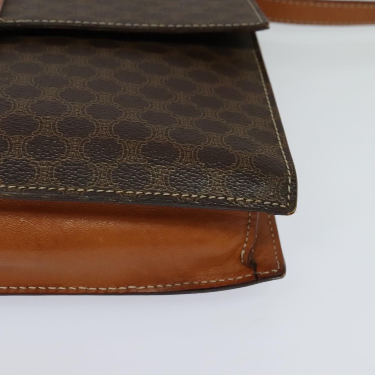 Céline Macadam Brown Canvas Shoulder Bag (Pre-Owned)