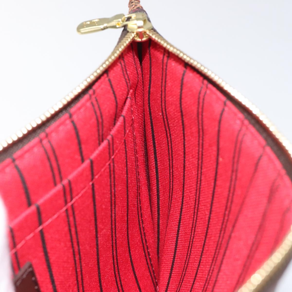 Louis Vuitton Pochette Accessoire Brown Canvas Clutch Bag (Pre-Owned)