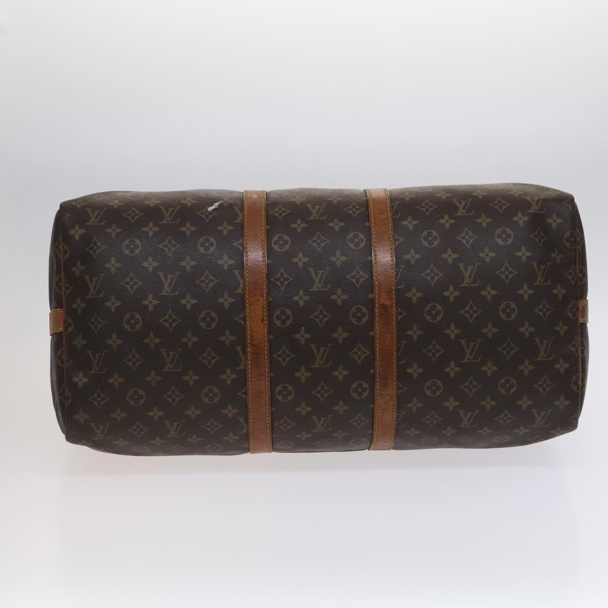 Louis Vuitton Keepall Bandouliere 55 Brown Canvas Travel Bag (Pre-Owned)