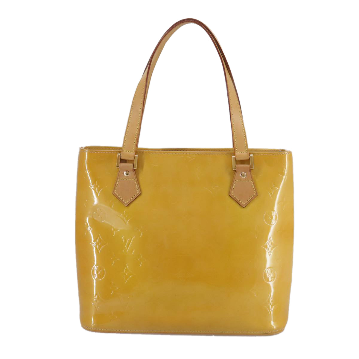 Louis Vuitton Houston Beige Patent Leather Handbag (Pre-Owned)