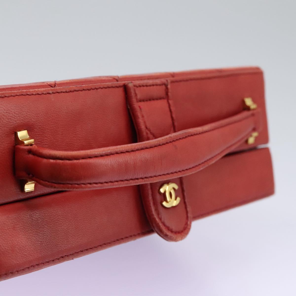 Chanel Cc Red Leather Handbag (Pre-Owned)