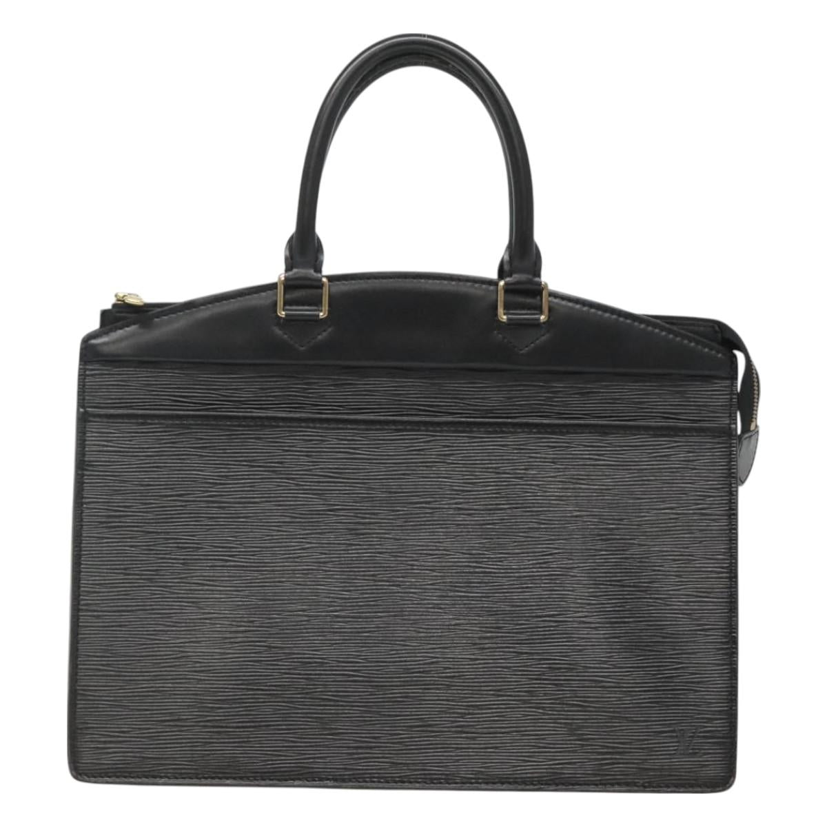 Louis Vuitton Riviera Black Leather Handbag (Pre-Owned)
