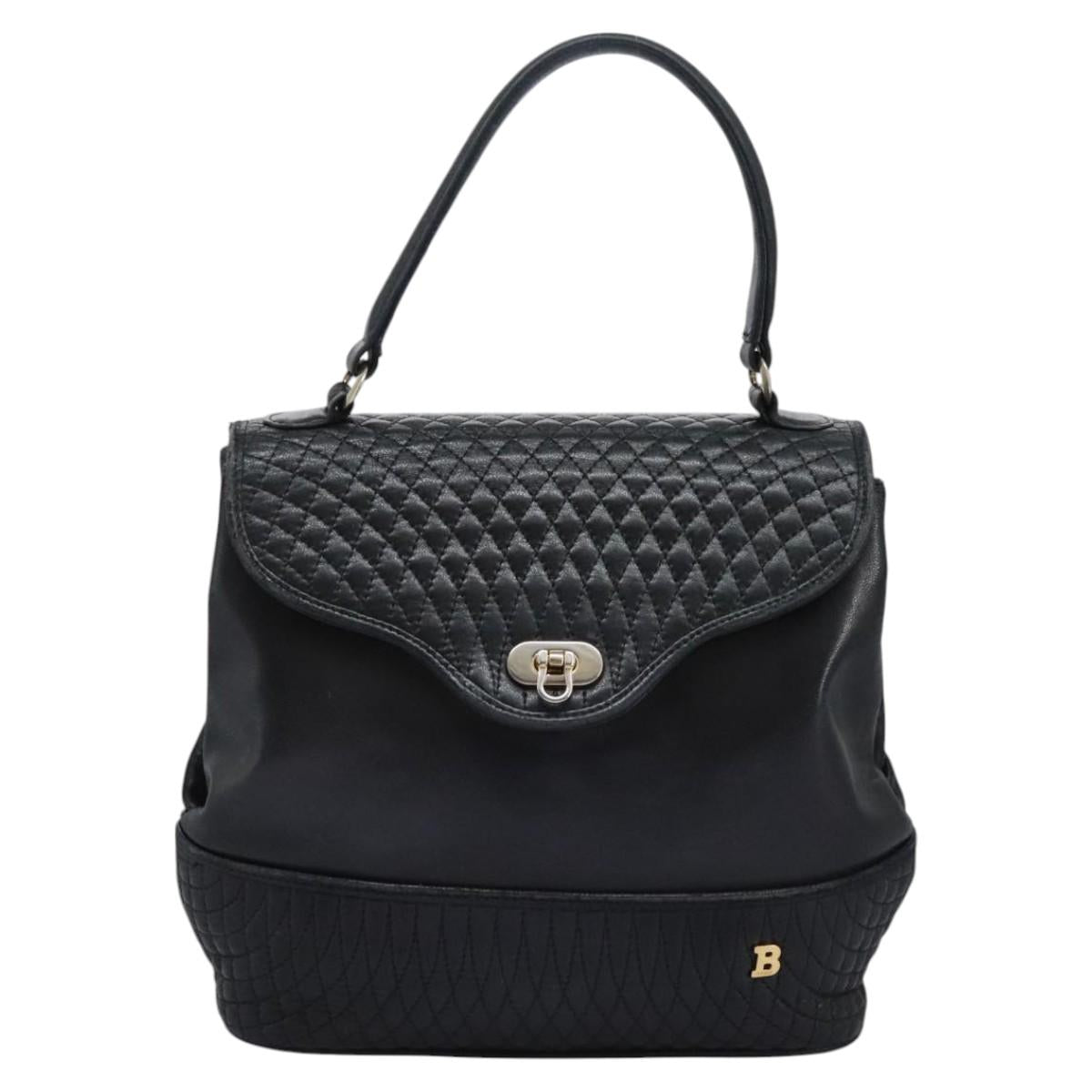 Bally Black Leather Handbag (Pre-Owned)