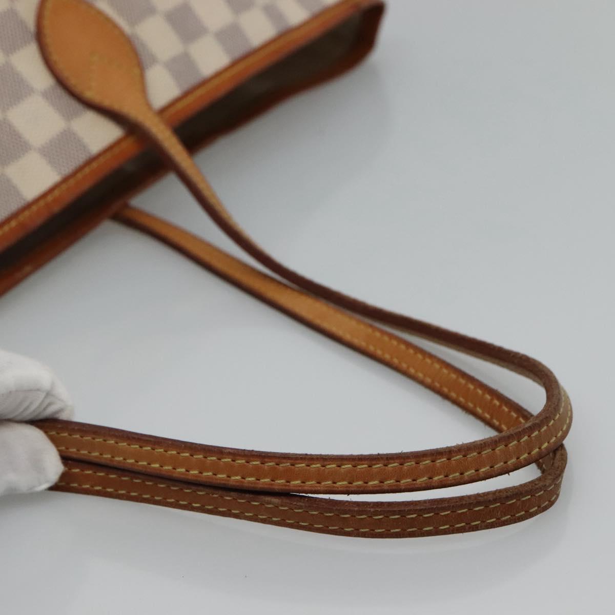 Louis Vuitton Neverfull Gm White Canvas Tote Bag (Pre-Owned)
