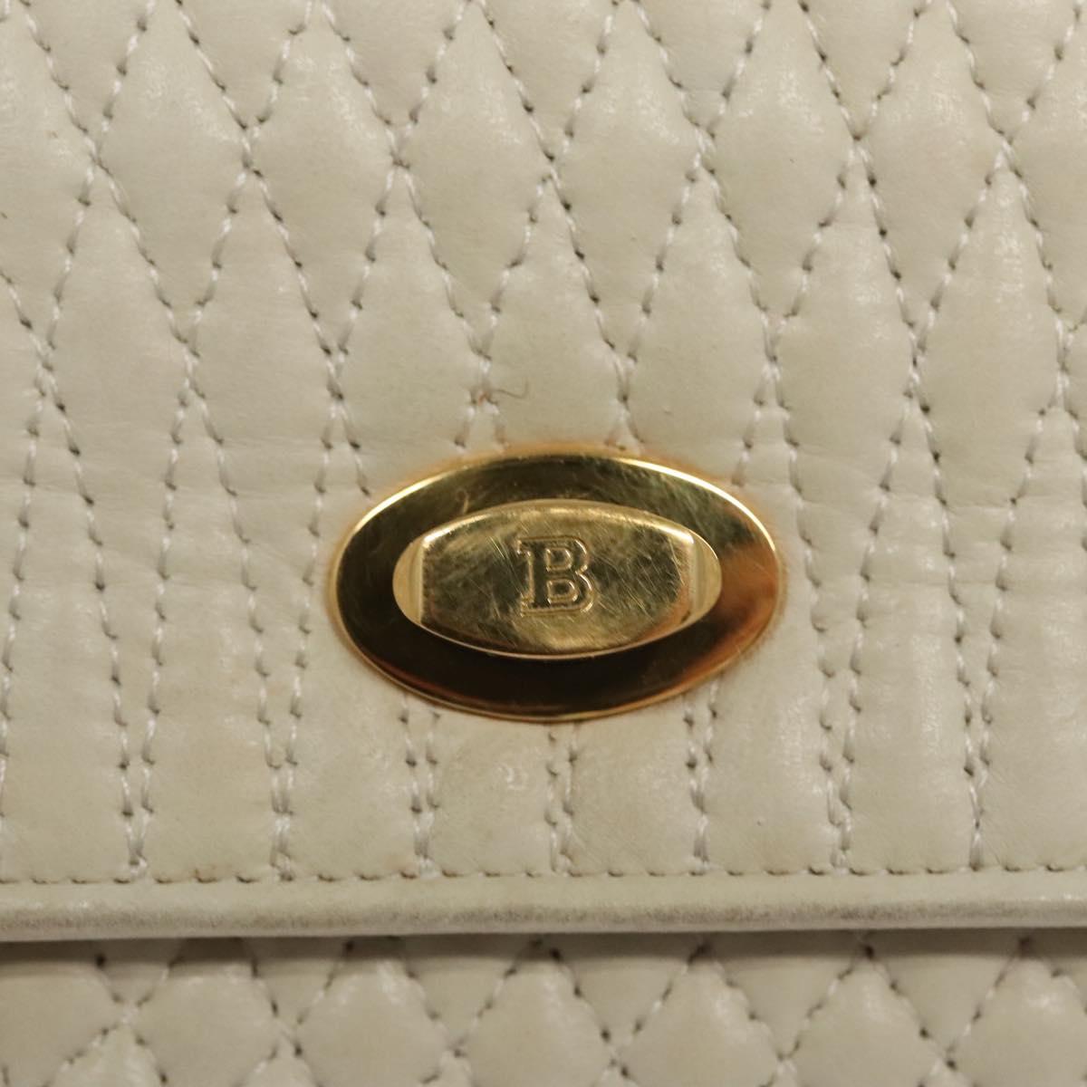 Bally White Leather Handbag (Pre-Owned)