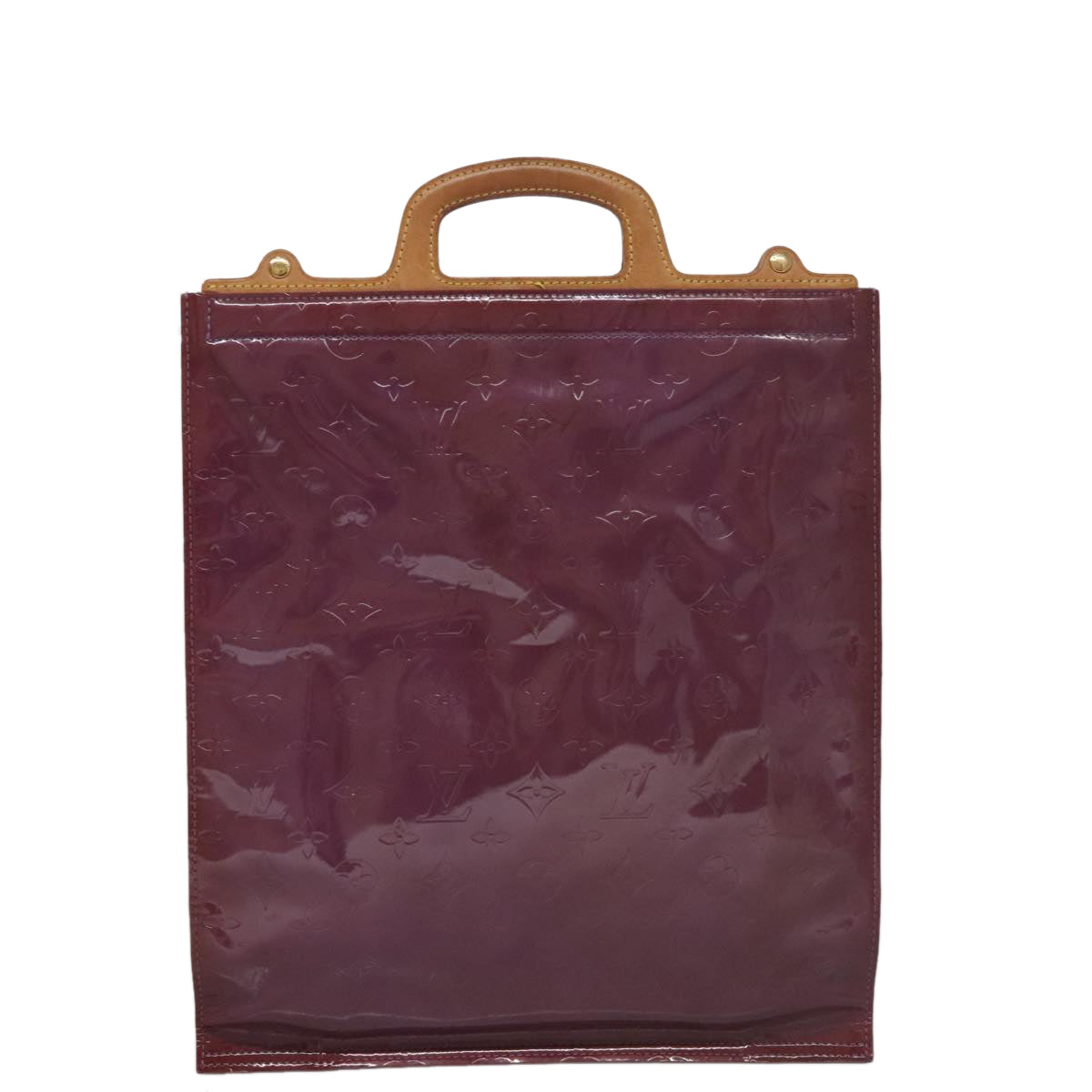 Louis Vuitton Stanton Purple Patent Leather Tote Bag (Pre-Owned)