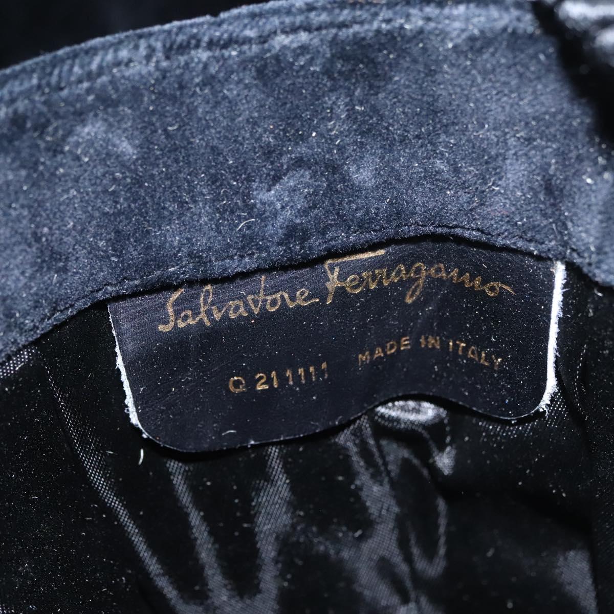 Salvatore Ferragamo Black Velvet Shoulder Bag (Pre-Owned)