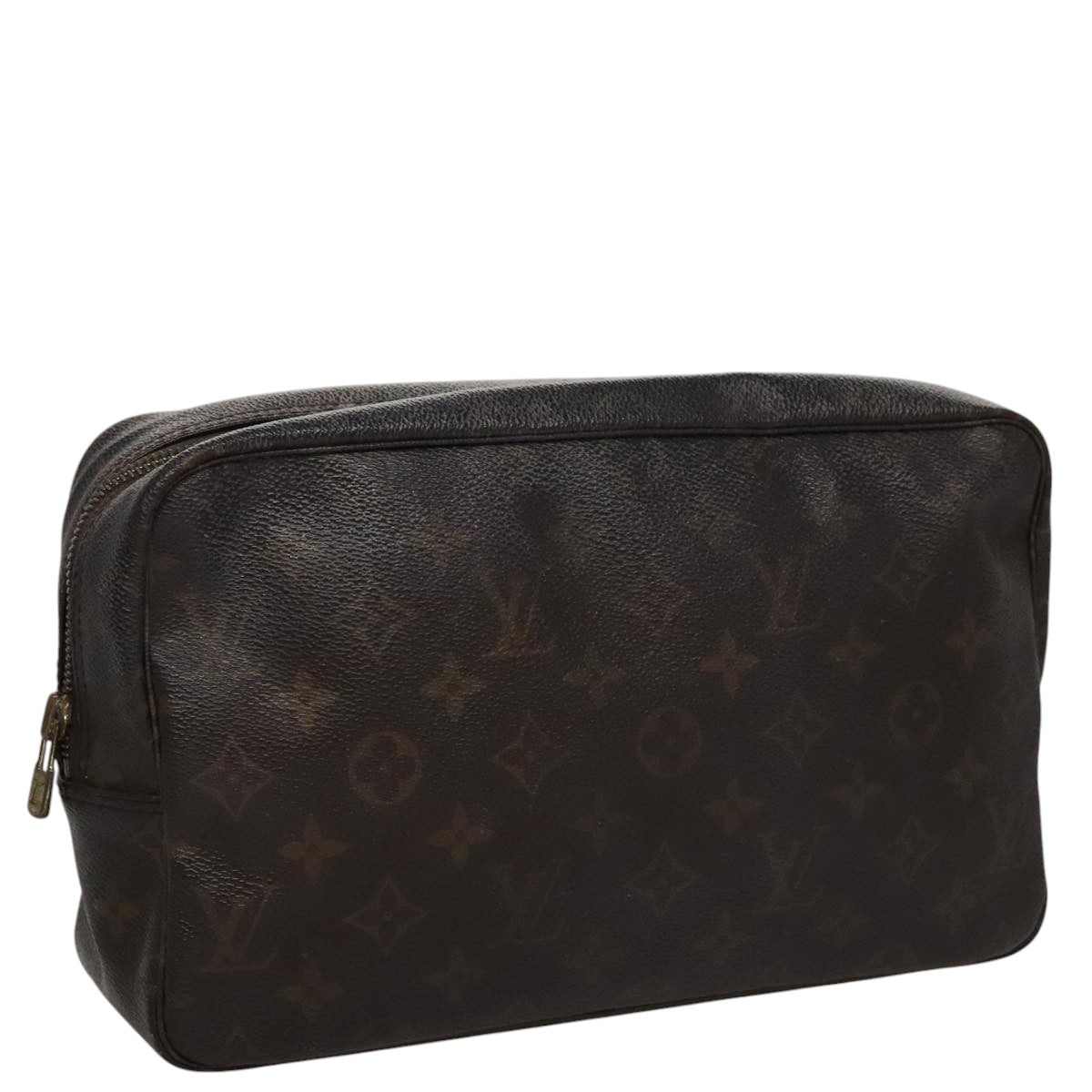 Louis Vuitton Trousse Toilette 28 Brown Canvas Clutch Bag (Pre-Owned)