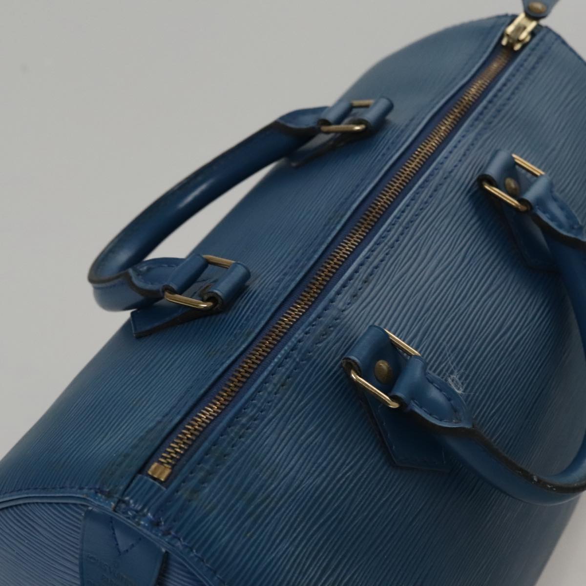 Louis Vuitton Speedy 30 Navy Leather Handbag (Pre-Owned)