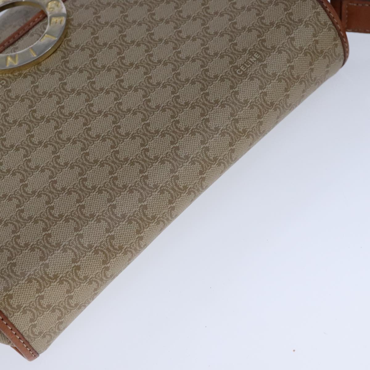 Céline Macadam Beige Canvas Shoulder Bag (Pre-Owned)