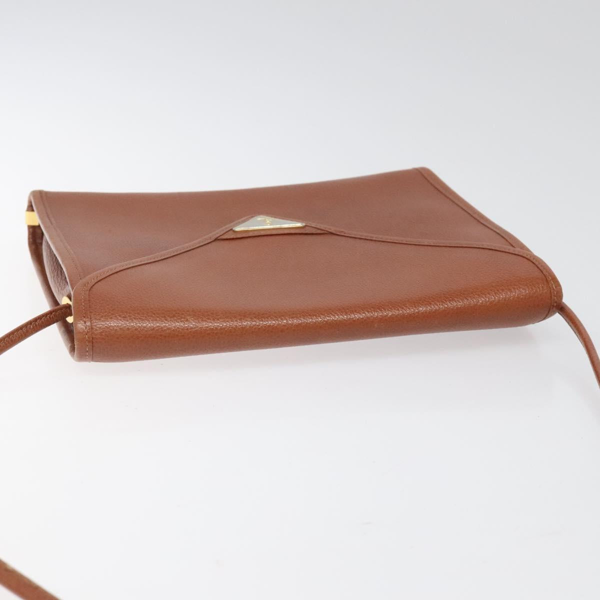 Saint Laurent Enveloppe Brown Leather Shoulder Bag (Pre-Owned)