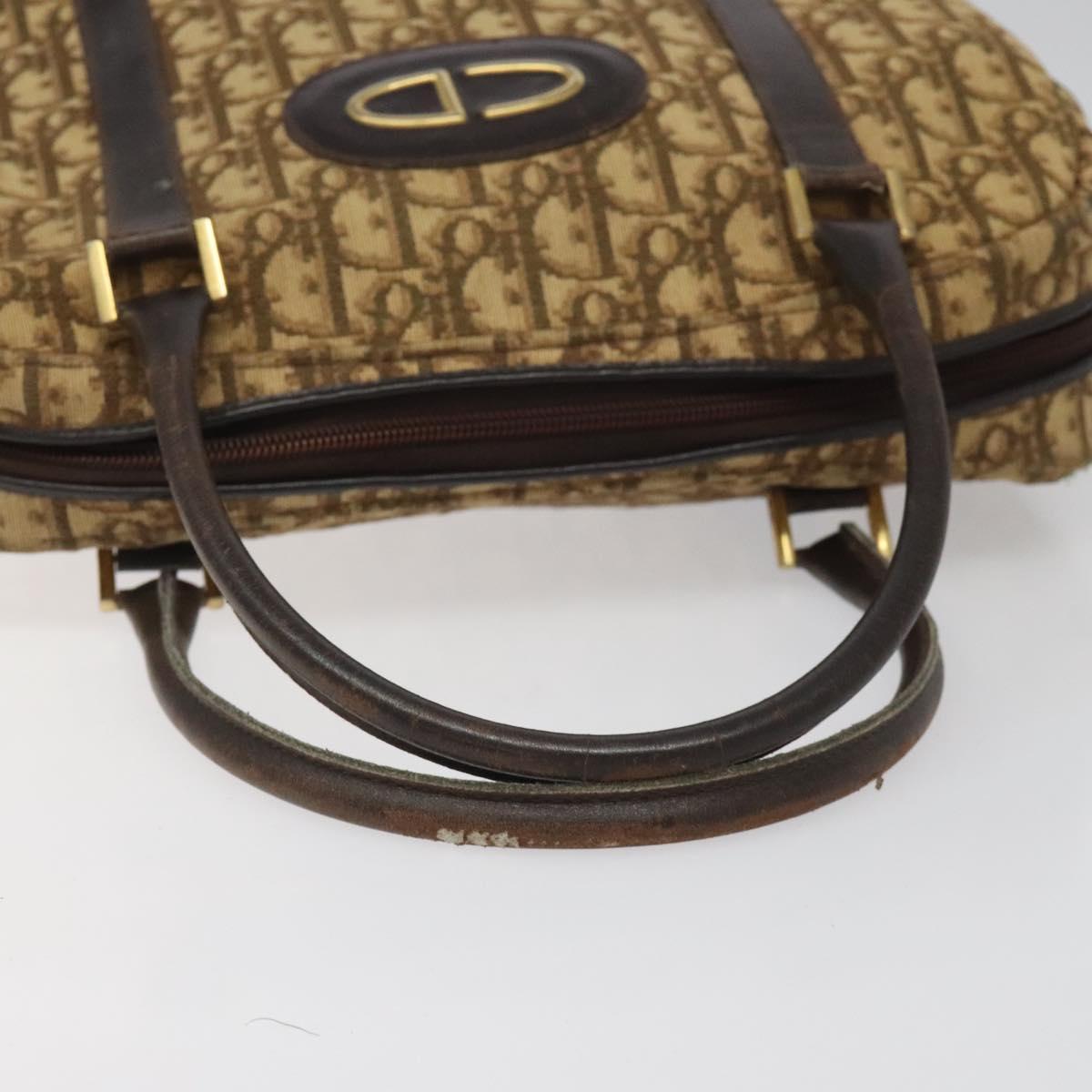 Dior Trotter Brown Canvas Handbag (Pre-Owned)